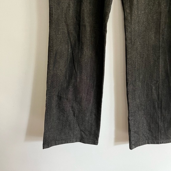 St. John Gold Black Flare High Waist Jeans - Picture 3 of 8